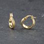 Second Hand Yellow Gold 15mm Twist Hoop Earrings 41173559