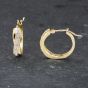 Second Hand 9ct Yellow Gold 15.8mm Diamond Hoop Earrings 41173560