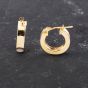 Second Hand Yellow Gold 15mm Plain Hoop Earrings 41173585