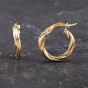Second Hand Yellow Gold 16mm Twist Hoop Earrings 41173599