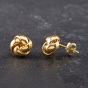 Second Hand 9ct Yellow Gold 10.5mm Knot Stud Earrings 41173603