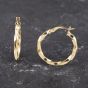 Second Hand Yellow Gold 24mm Twist Hoop Earrings 41173607