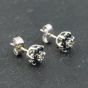 Second Hand 9ct White Gold Sapphire & Diamond Stud Earrings 41173614