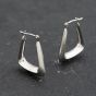 Second Hand 9ct White Gold 20.4mm Stirrup Shaped Creole Earrings 41173619