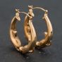 Second Hand 9ct Yellow Gold 26.4mm Dolphin Creole Earrings 41173630