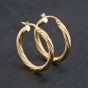 Second Hand Yellow Gold 26.7mm Twisted Hoop Earrings 41173637