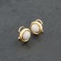 Second Hand 18ct Yellow Gold 14mm 1.00ct Diamond Round Pave Style Stud Earrings 41173670