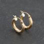 Second Hand 9ct Yellow Gold 16mm Twisted Hoop Earrings 41173691