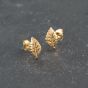 Second Hand 9ct Yellow Gold 12.2mm Leaf Stud Earrings 41173699