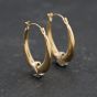 Second Hand Two Colour Gold 20mm Diamond Set Creole Earrings 41173711
