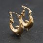 Second Hand Yellow Gold 19mm Dolphin Creole Earrings 41173714