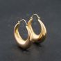 Second Hand 9ct Yellow Gold 35mm Plain Creole Earrings 41173718