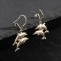 Second Hand Yellow Gold 30mm Dolphin Dropper Earrings 41173728