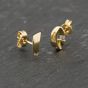 Second Hand 9ct Yellow Gold 9mm Diamond Set Stud Earrings 41173733