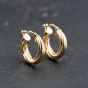 Second Hand 9ct Yellow Gold Twisted Hoop Earrings 41173742