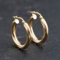 Second Hand 9ct Yellow Gold Twisted Hoop Earrings 41173747