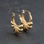 Second Hand 9ct Yellow Gold 23mm Embossed Creole Earrings 41173772
