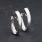 Second Hand 9ct White Gold 27mm Plain Oval Hoop Earrings 41173785