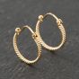 Second Hand Yellow Gold 17mm Twist Hoop Earrings 41173836