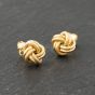 Second Hand Yellow Gold 10mm Knot Stud Earrings 41173860