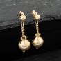Second Hand 9ct Yellow Gold 35mm Ball Dropper Earrings 41173870