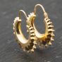 Second Hand 9ct Yellow Gold 25mm Spikey Creole Earrings 41173895
