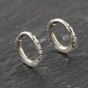 Second Hand 9ct White Gold 9.8mm Cubic Zirconia Round Hoop Earrings 41173898