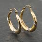 Second Hand Two Colour Gold 24.4mm Patterned Creole Earrings 41173941