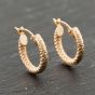 Second Hand Rose Gold 13.2mm Twist Hoop Earrings 41173956