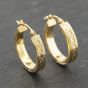 Second Hand Yellow Gold 20mm Celtic Design Hoop Earrings 41173975