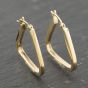 Second Hand Yellow Gold 22mm Triangle Shaped Plain Hoop Earrings 41173977