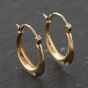 Second Hand Yellow Gold 20mm Facetted Creole Earrings 41173985
