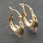 Second Hand Yellow Gold 22mm Dolphin Creole Earrings 41173991