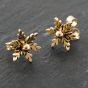 Second Hand 9ct Yellow Gold 9mm Snow Flake Stud Earrings 41174007