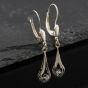 Second Hand 18ct White Gold 37.3mm 0.06ct Diamond Dropper Earrings 41174009