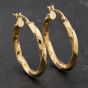 Second Hand Yellow Gold 25mm Twist Hoop Earrings 41174015