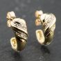 Second Hand 9ct Yellow Gold 14.6mm 0.03ct Diamond Dropper Earrings 41174063