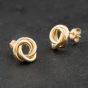 Second Hand Yellow Gold 10mm Knots Stud Earrings 41174071