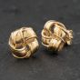 Second Hand 9ct Yellow Gold 12mm Knots Stud Earrings 41174072