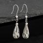 Second Hand White Gold 40mm Patterned Openwork Dropper Earrings 41174103