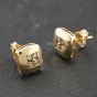 Second Hand 9ct Yellow Gold Diamond Cushion Shape Four Stone Stud Earrings 41174151