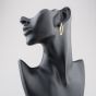 Second Hand 9ct Two Colour Gold Oval Tube Creole Earrings 41174194