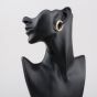Second Hand 9ct Three Colour Gold 30mm Twist Hoop Earrings 41174230