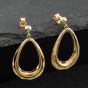 Second Hand Yellow Gold 32.8mm Teardrop Dropper Earrings 41174263