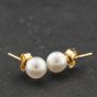 Second Hand 18ct Yellow Gold 7mm Cultured Pearl Stud Earrings 41174287