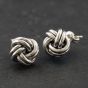 Second Hand 9ct White Gold 10mm Knot Stud Earrings 41174291