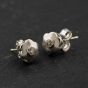 Second Hand 9ct White Gold 5.2mm 0.10ct Brilliant Cut Diamond Rubover Set Single Stone Stud Earrings 41174302