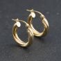 Second Hand 9ct Yellow Gold 17mm Small Twisted Hoop Earrings 41174330