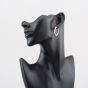 Second Hand 9ct Yellow Gold Patterned 27mm Hoop Earrings 41174359