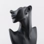 Second Hand 9ct White Gold Figure Of Eight 29mm Hoop Earrings 41174381
